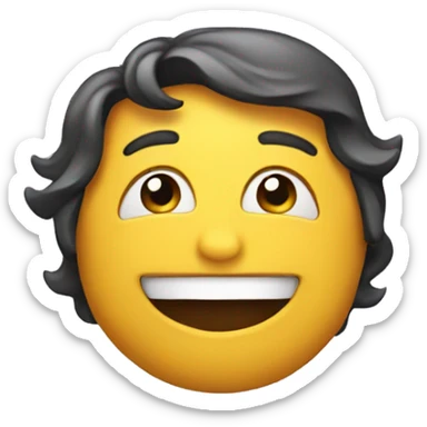 Happy emoji with closed mouth sticker