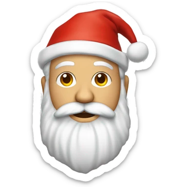 père Noël avec cadeau est costume rouge et barbe blanche sticker