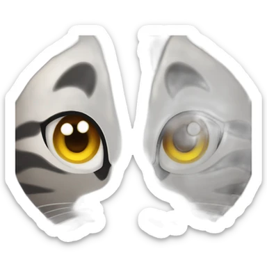 Gato con los ojos con sueño sticker