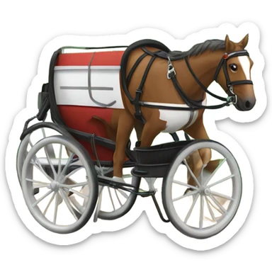 harness race cart side view sticker