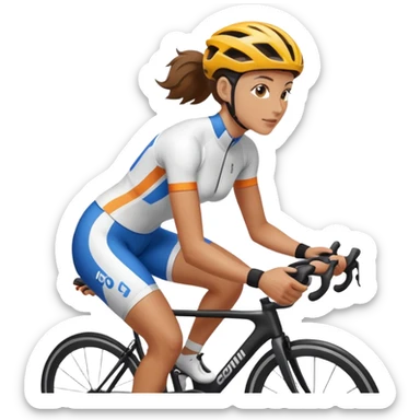female indoor cycling sticker