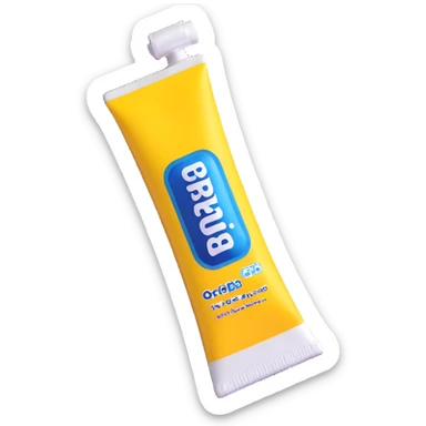 Oral-B toothpaste tube blue sticker