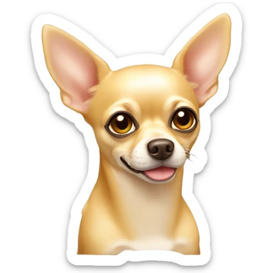 Yellow Chihuahua with light brown nose and hazel eyes sticker