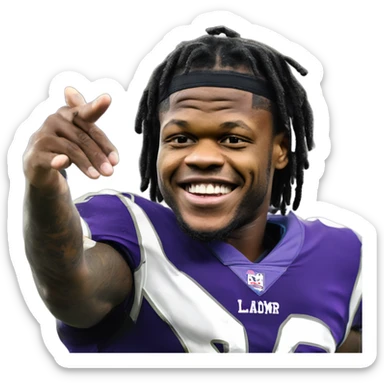 Lamar Jackson high fiving Derrick Henry  sticker