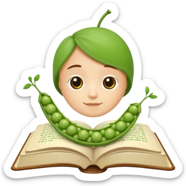 Book a teenie with some peas sticker