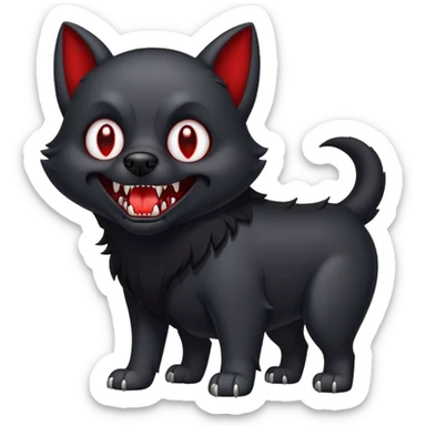 vampire dog sticker