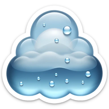 a close-up of a glass surface covered with small water droplets and light fog, as if from steam or humidity — some droplets sliding down slowly — soft reflections and blurred transparency give a realistic misty look — clean, glossy design with gentle lighting sticker