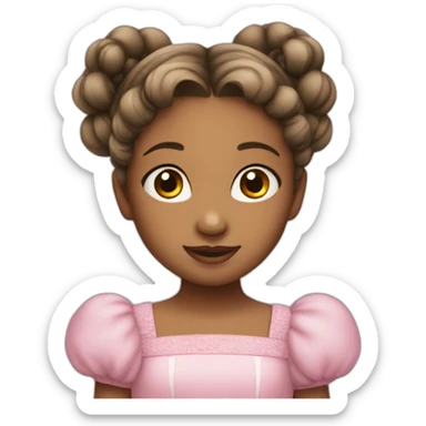 little princess with beautiful pigtails  sticker