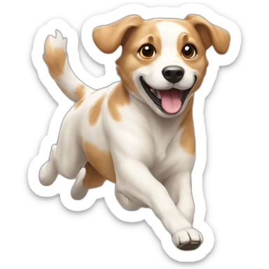 runing in circles chiguagua dog sticker
