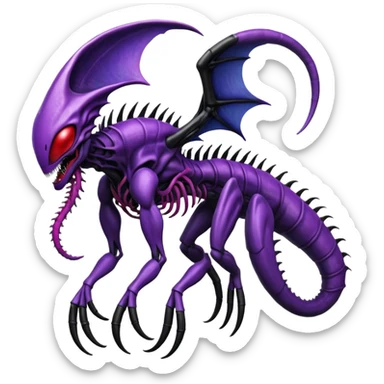 Abstract Venom-Xenomorph-Genesect-Lunala-ET-hybrid-fantasy-creature sticker