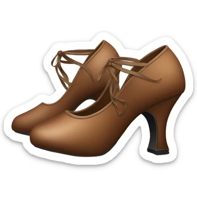 brown ballroom dance footwear sticker