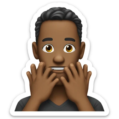 A person rubbing their hands together like they have an evil plan sticker