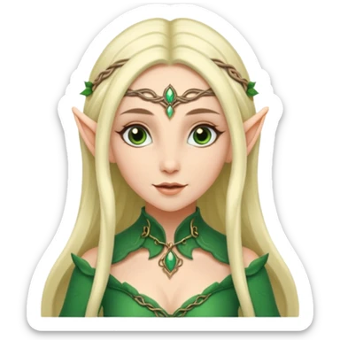 female elf elegant fantasy sticker