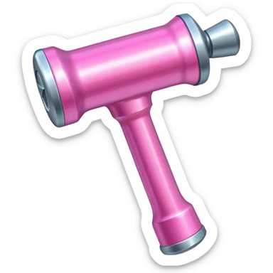 Pink big party hammer sticker