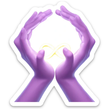 Fair coloured hands holding infinity  sticker