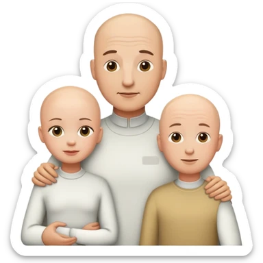 Bald family sticker