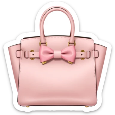 light pink birkin bag with bow sticker