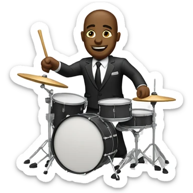 Investment banker playing drums sticker