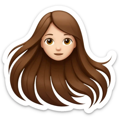 Just a long hair flowing without face only straight hair sticker