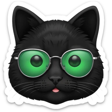Cat with sunglasses sticker