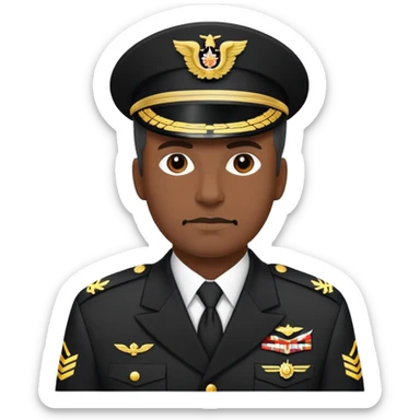 black  armed forces admiral in the armed forces sticker