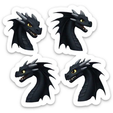 black dragon like night fury sticker