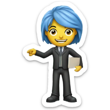 teacher with a blackboard teaching robotics
 sticker