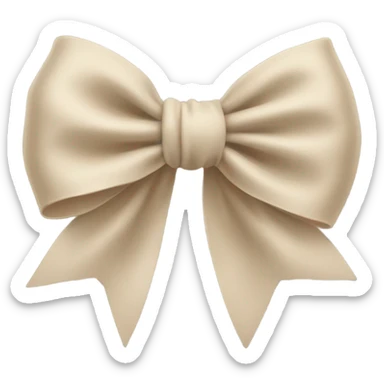 Beige bow sticker