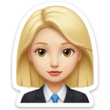 The blonde girl official diplomat sticker