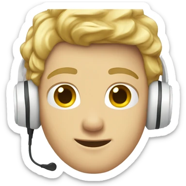 white boy with gamerheadset sticker