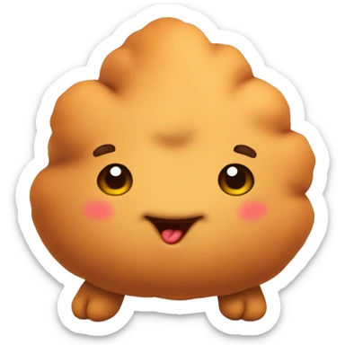 A cute nugget with a heart in the hands sticker