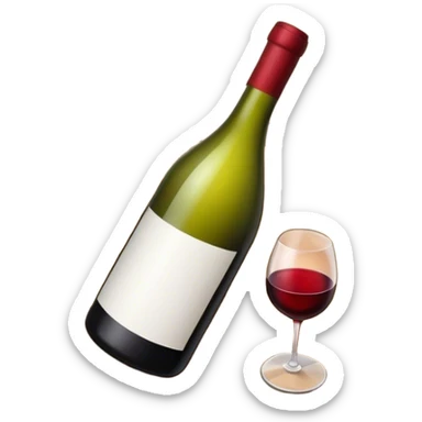 wine bottle on floor sticker
