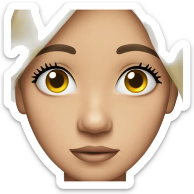 eyelashes down sticker