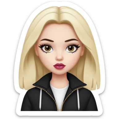 arabian, pretty lips, clothes, pale skin, pretty bratz baddie, black eyeliner sticker