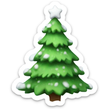 Snow on Christmas tree sticker