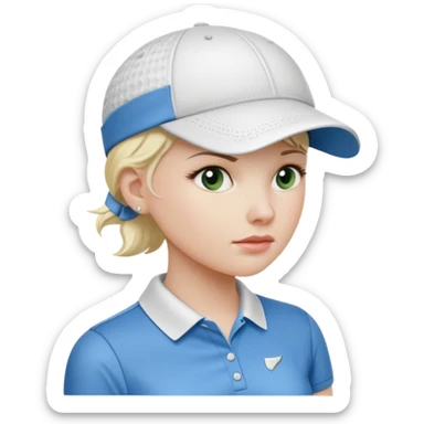women golfer sick profile sticker