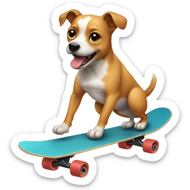 Dog on a skateboard sticker