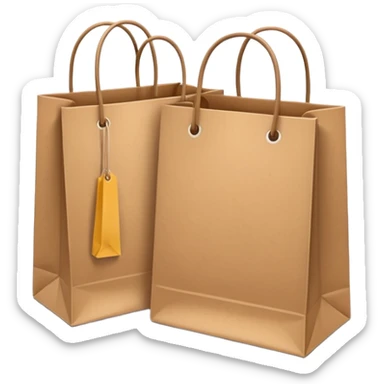 two shopping bags sticker