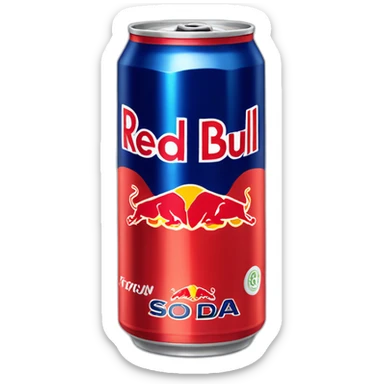 red bull soda can sticker