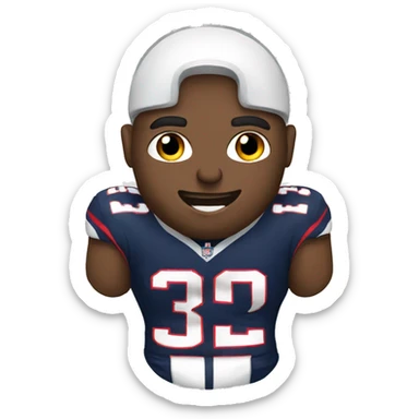 patriots player on toilet sticker