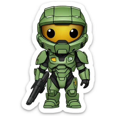 Master Chief anime chibi style  sticker