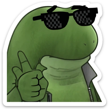 Character Sticking up the middle finger ￼ sticker