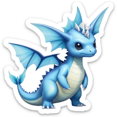 Edgy cool Lapras-Vaporeon-creature-hybrid full body  sticker