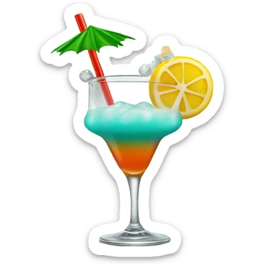 cocktail with foam sticker