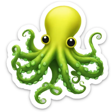 tentacules jaunes sticker