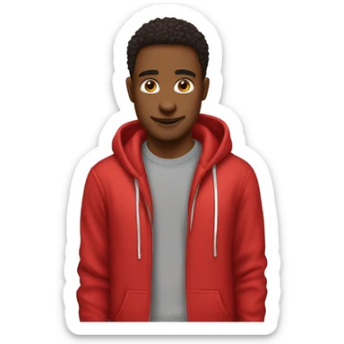 ☺️ this emoji wear red hoodie sticker