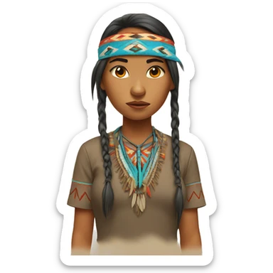 Navajo girl mad sticker