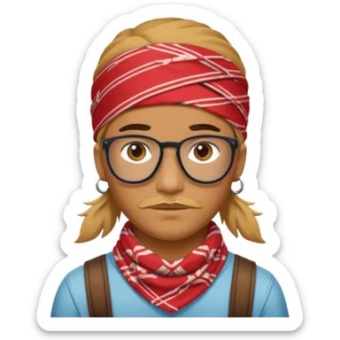 bandana hipster sticker