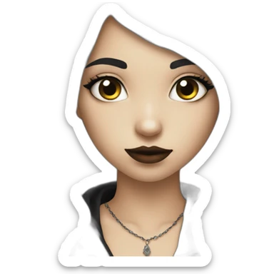 gothique girl sticker