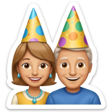 Maak een beeld voor een 50 jarig jubileum  voor "Roos en Patrick" sticker